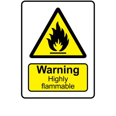 Warning Highly Flammable - Danger & Warning Labels